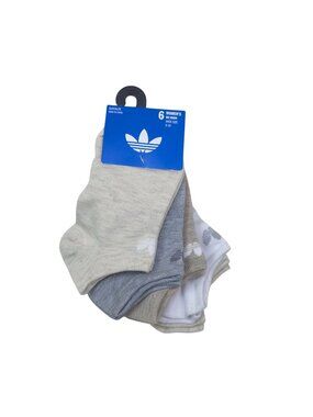 Adidas Womens 6-Pack No Show Socks Superlite Shoe Size 5-10 Moisture-Wicking